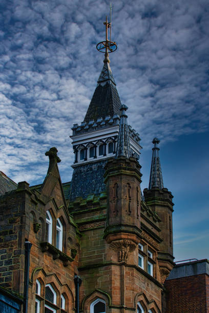 istock Gothic-style tower against a dramatic sky, architectural detail and historical building concept in Harrogate, England. 2167253784