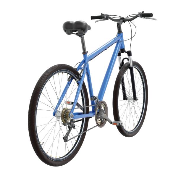 istock Blue bicycle, top back view isolated on white background, 3D illustration 2167255305