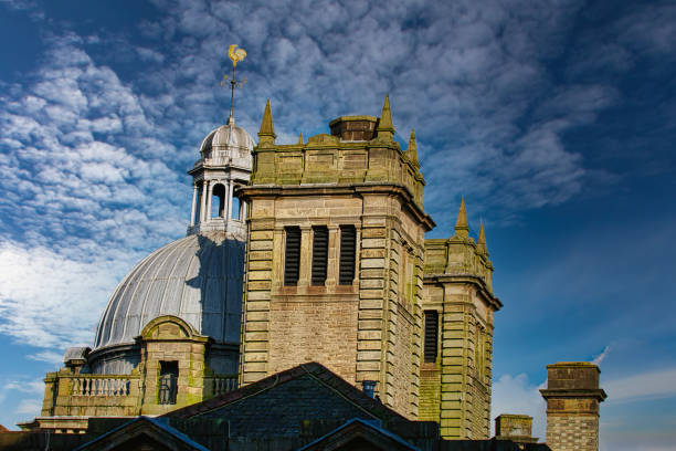 istock Historic stone building with a dome under a blue sky with clouds in Harrogate, England. 2167255322