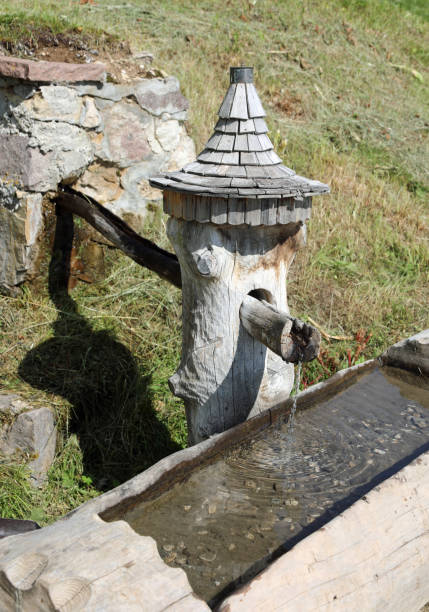 Water fountain in a Japanese park (Drinking fountain)