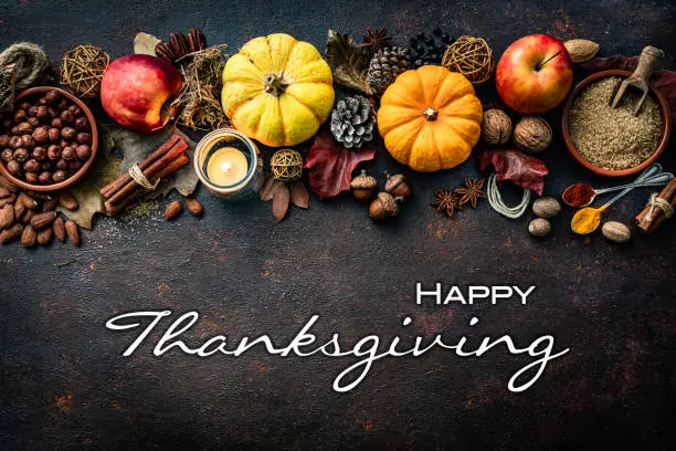 Autumn or Thanksgiving decoration greeting card Autumn or Thanksgiving decoration greeting card