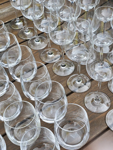 istock Clean glasses for wine on a table, Modra, Slovakia 2167257418