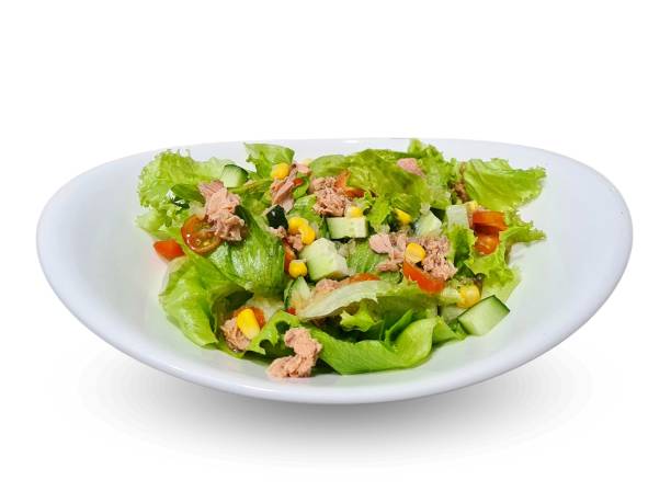 istock High-Quality Tuna Salad in White Ceramic Bowl – Isolated on White Background 2167260856
