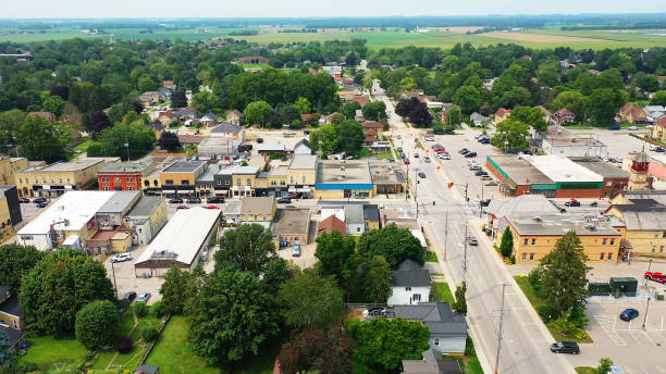 istock Aerial view of Exeter, Ontario, Canada 2167261052