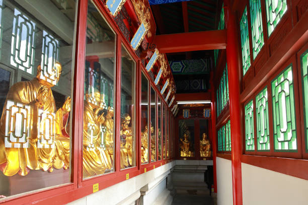istock Buddha statue in the temple 2167263165