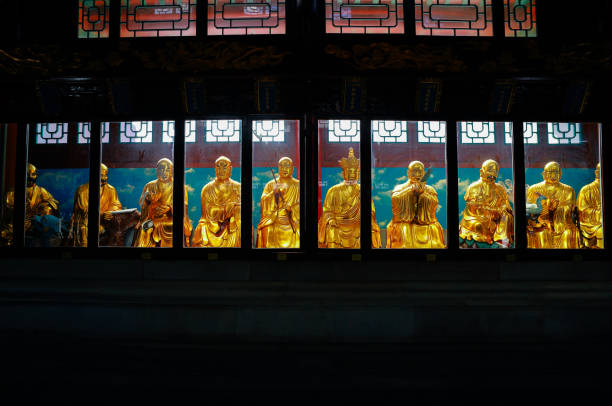istock Buddha statue in the temple 2167263211