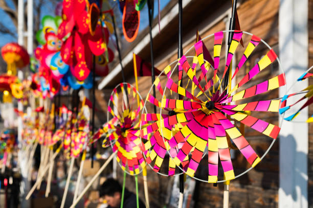 Toy windmills sold during traditional Chinese festivals