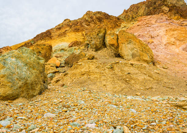Painted Mountains of Artist's Palette, Artist Palettes Drive,  Death Valley National Park, California, USA