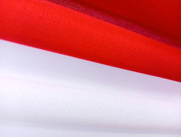 istock Red and white wave colors gradient background of textile 2167265312