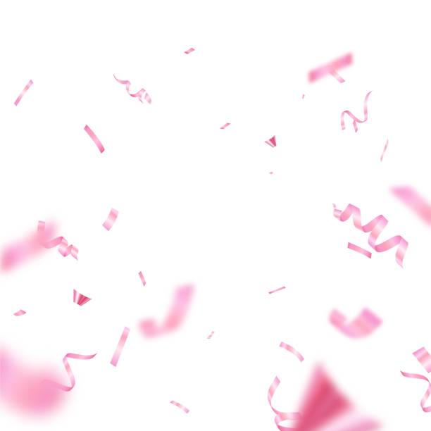 istock Beautiful pink confetti banner for party and celebration background 2167266105
