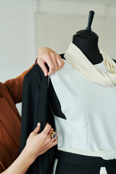 istock Trying unfinished suit on mannequin 2167270122
