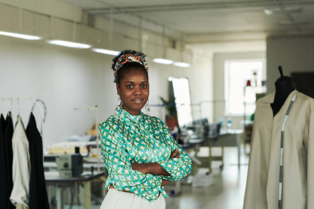 istock Young female tailor in smart casualwear 2167270147