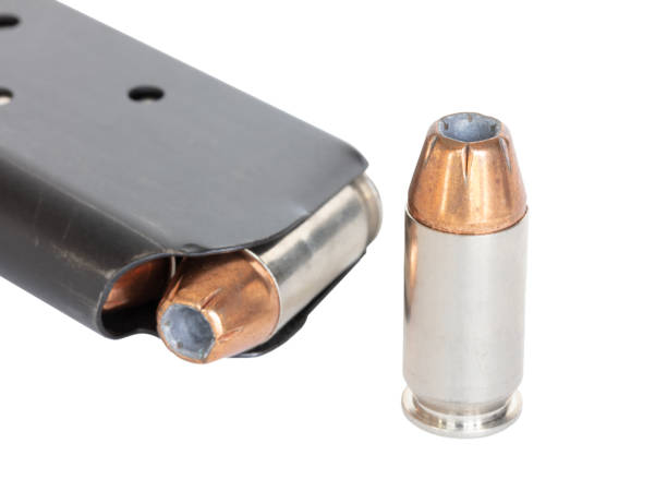 istock Semi-auto pistol magazine and ammoo 2167274863