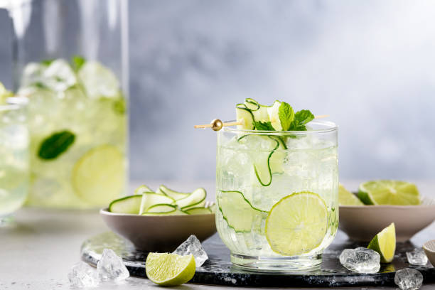 istock Cucumber margarita with lime and fresh mint 2167276492