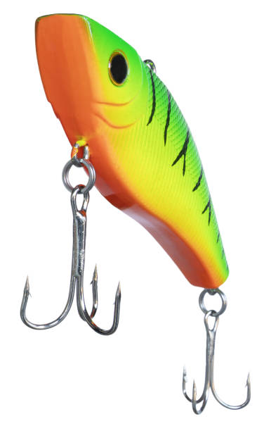 istock Bright artificial fishing lure heading up 2167276517