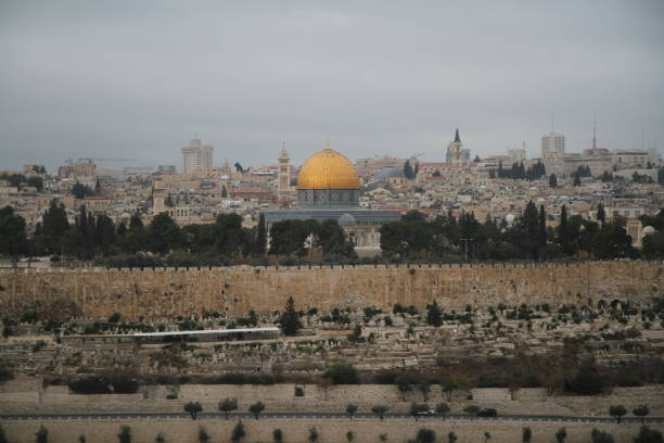 Dome of the Rock. Temple Mount. Jerusalem. Israel. Photo taken from far