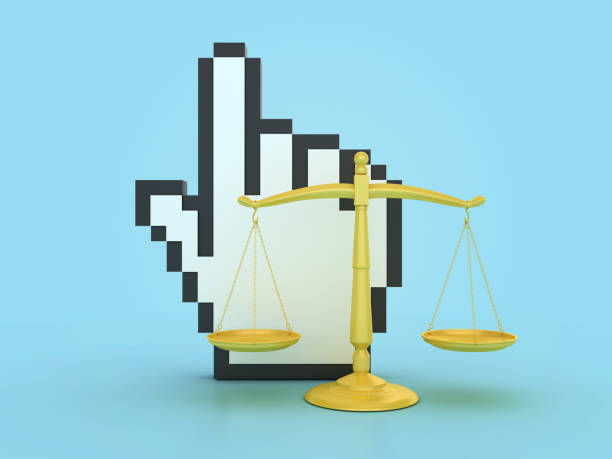 istock Legal Weight Scale with Computer Hand Cursor 2167279286
