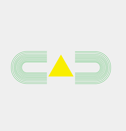 Abstract Triangle Shapes With Circle Arranging Line Path Pattern ...