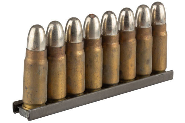 istock Retro ammunition in a clip. 2167283144