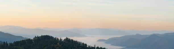 istock Dawn in the mountains. Amazing mountain scenery. Panoramic photo 2167287500