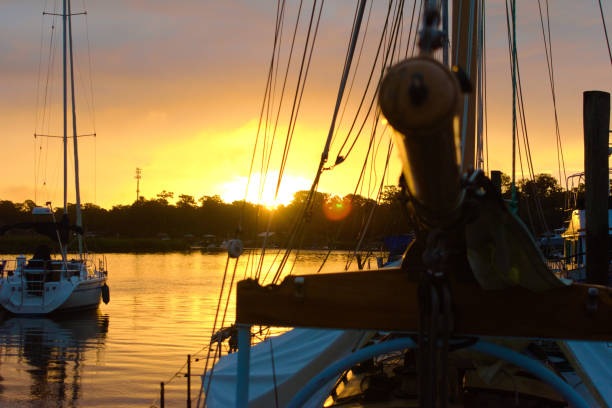 istock Marina Sunrise Through Sailboat Rigging 2167288619