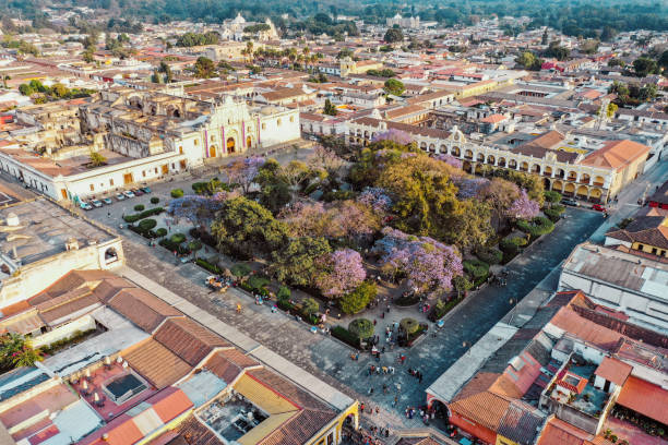 istock Old town of Antigua (Guatemala) from above 2167288747
