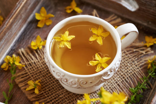 istock A cup of St. John's wort or Hypericum tea 2167292915