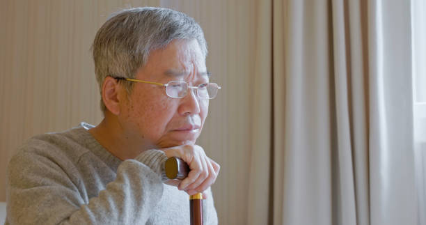 istock asian elderly Dementia loneliness 2167297451