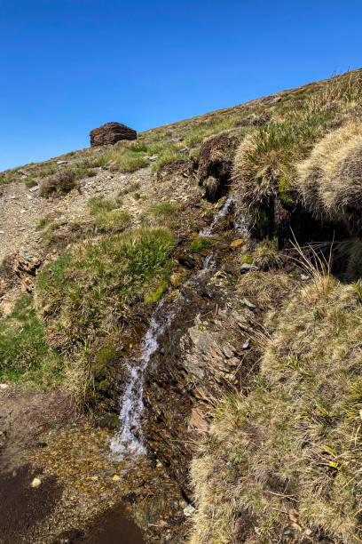 istock Panoramic view on snowy mountains on trail to Mulhacen peak in the spring 2167299097