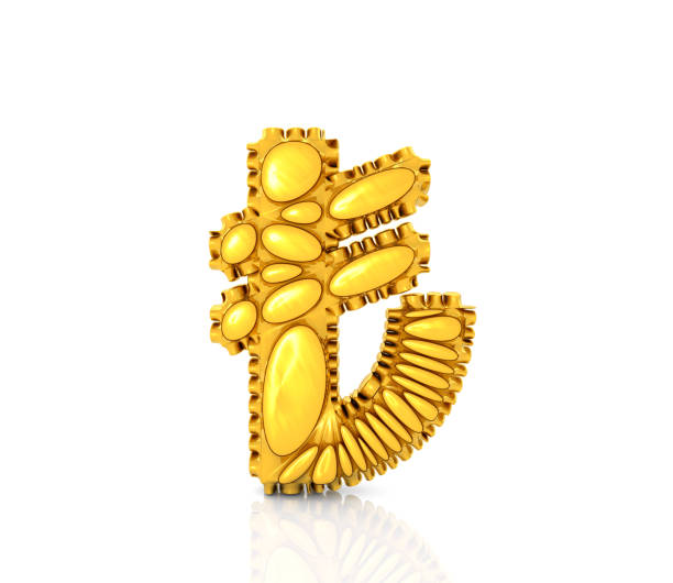 Golden Turkish Lira Symbol
