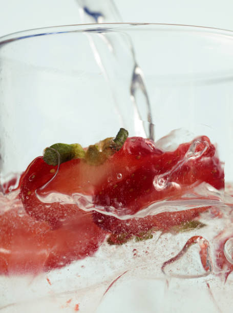 istock strawberry with ice in a glass 2167303387