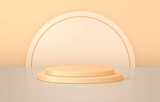 istock Round platform podium for presentation of your product. 2167306596