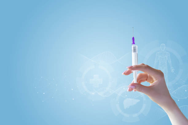 The concept of Vaccination and medicine. The concept of Vaccination and medicine. Prevention of diseases and modern medical achievements in maintaining public health. antiviral drug stock pictures, royalty-free photos & images