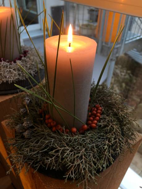 istock Advent candle burns - Christmas is just around the corner 2167307122