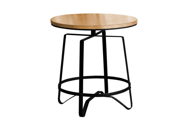 istock Wooden table steel legs simplistic isolated 2167321064