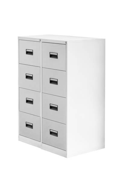 istock Steel filing cabinet isolated. 2167321077