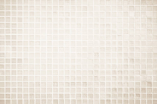 istock Cream light ceramic wall chequered and floor tiles mosaic background in bathroom, kitchen. Design pattern geometric with grid wallpaper texture decoration pool. Simple seamless abstract surface clean. 2167322901