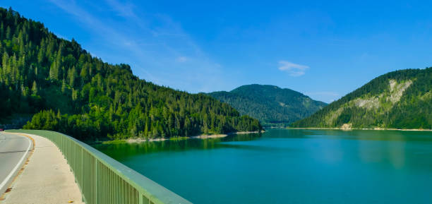istock Car Bridge next to Lake Sylvensteinsee 2167325396