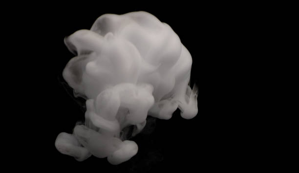 istock Strange smoke shapes with unique shapes and patterns on black background 2167329237