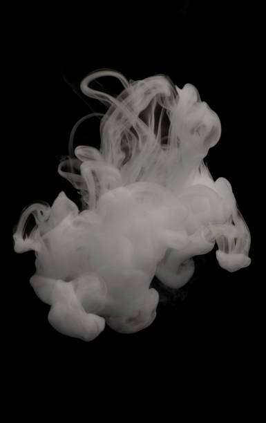 istock Strange smoke shapes with unique shapes and patterns on black background 2167329239