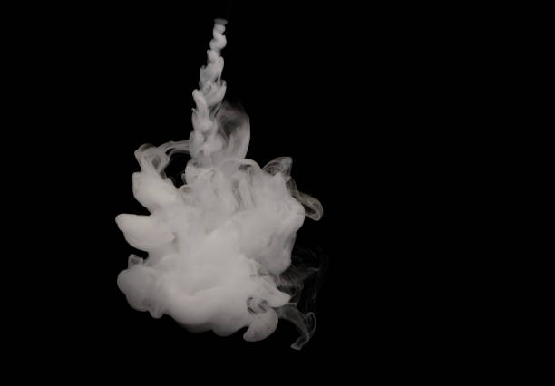 istock Strange smoke shapes with unique shapes and patterns on black background 2167329256