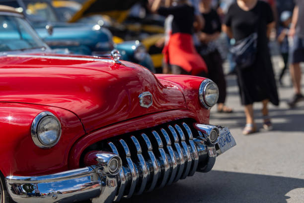 Port Coquitlam, BC, Canada - August 18, 2024: Annual classic and custom car show in Port Coquitlam