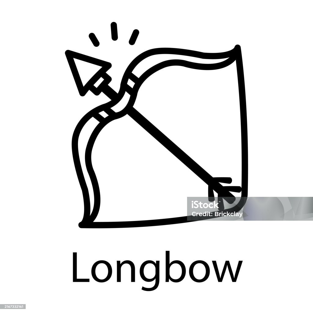 Vector Longbow Longbow Stock Illustration - Download Image Now - Archery, Archery Bow ...