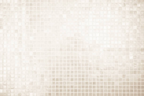 istock Cream light ceramic wall chequered and floor tiles mosaic background in bathroom, kitchen. Design pattern geometric with grid wallpaper texture decoration pool. Simple seamless abstract surface clean. 2167336539