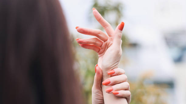 istock Woman apply hand cream on her hands 2167337437