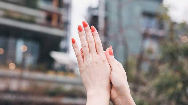 istock Woman apply hand cream on her hands 2167337532