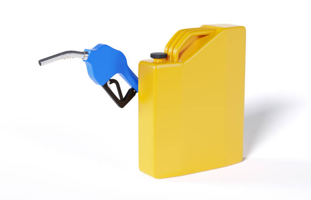 istock Gasoline nozzle with canister isolated on white background 2167338526