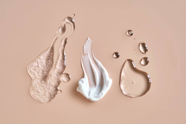 istock Three cosmetic products on a beige background. 2167339086