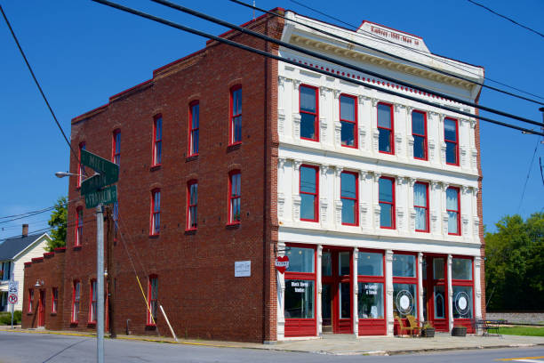 Remington, Virginia, USA - August 11, 2024: The historic Embrey building in the Remington Historic District in Fauquier County.