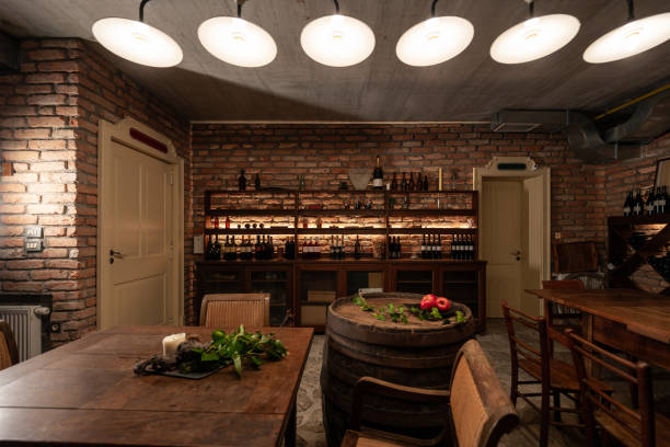 istock Elegant Vintage Boutique Hotel Wine Cellar 2167348199